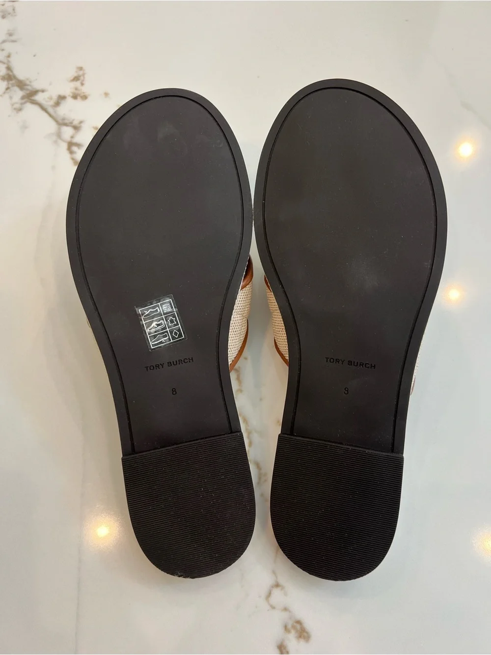 Tory Burch fabric slip straps